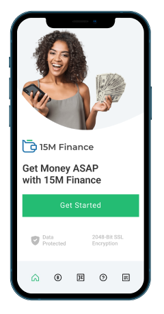 apply for a loan via 15M Finance app